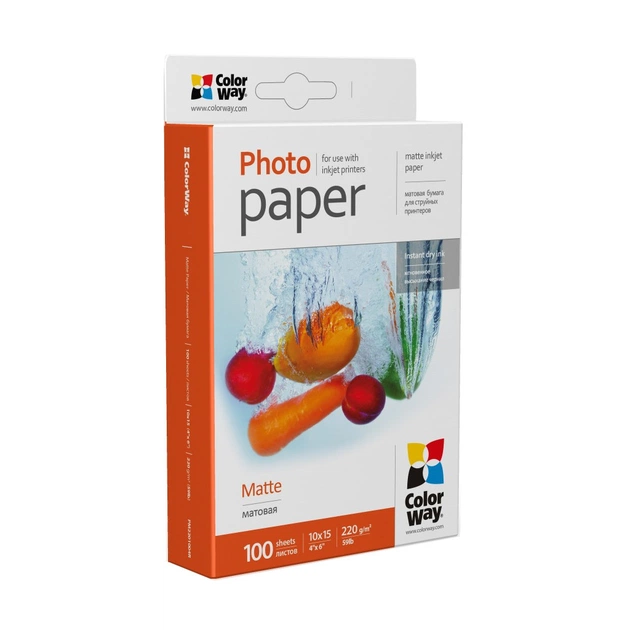 Фотопапір ColorWay 10x15, 220г, matte, 100л (PM2201004R) - picture 2