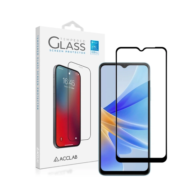Стекло защитное ACCLAB Full Glue Oppo A17k Black (1283126593635) - изображение 1