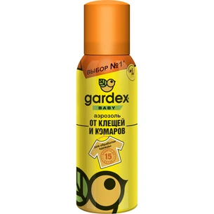 Аерозоль від комах Gardex Baby від комарів і кліщів 100 мл (5908310094359) зображення 1