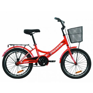 Велосипед Formula 24" SMART Vbr тріскачка рама-15" St 2020 червоний, багажник + кошик (OPS-FR-24-220) зображення 1