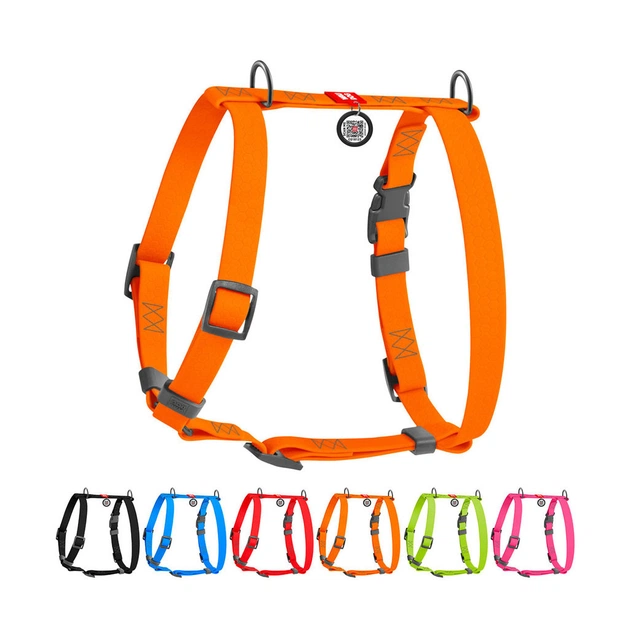 Шлей для собак WAUDOG Waterproof Н-образная анатомическая L оранжевая (32634) - изображение 1