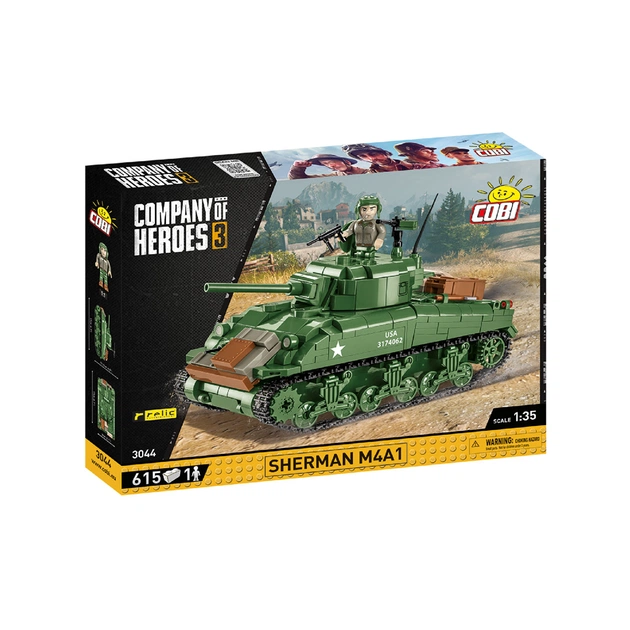 Конструктор Cobi Company of Heroes 3 Танк M4 Шерман, 615 деталей (COBI-3044) - зображення 1