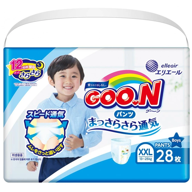 Підгузки GOO.N XXL 13 - 25 кг для хлопчиків 28 шт. (843100) - зображення 1
