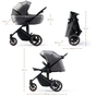 Коляска Kinderkraft 2 в 1 Prime 2 Shadow Grey (KSPRIM02GRY2000) (5902533922932) - зменшене зображення 5