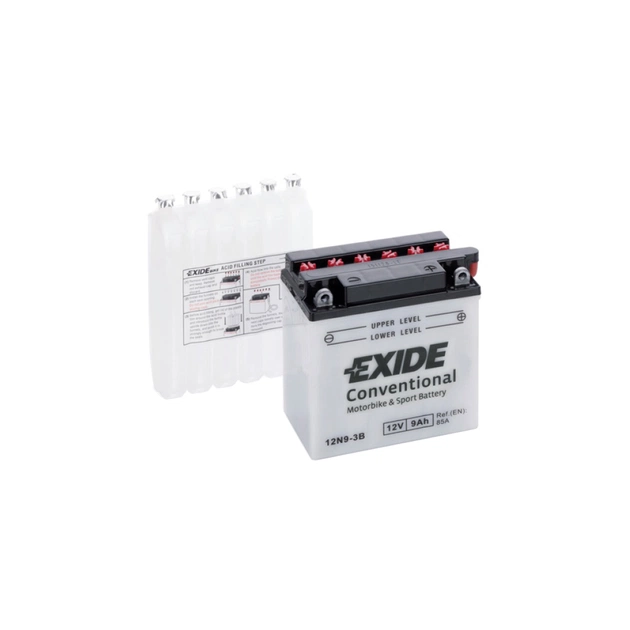 Аккумулятор автомобильный EXIDE CONVENTIONAL 9Ah Ев (-/+) (85EN) (12N9-3B) - изображение 1