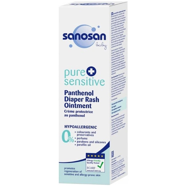 Детский крем Sanosan от опрелостей с пантенолом 100 мл (4003583213238) - изображение 2