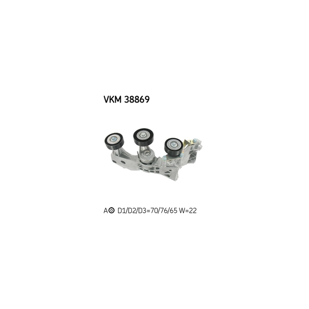 Натягувач ременя з роликом SKF VKM 38869 - зображення 1