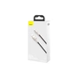 Дата кабель USB 2.0 AM to Lightning 1.0m Cafule Metal 2.4A black Baseus (CALJK-A01) - зменшене зображення 7