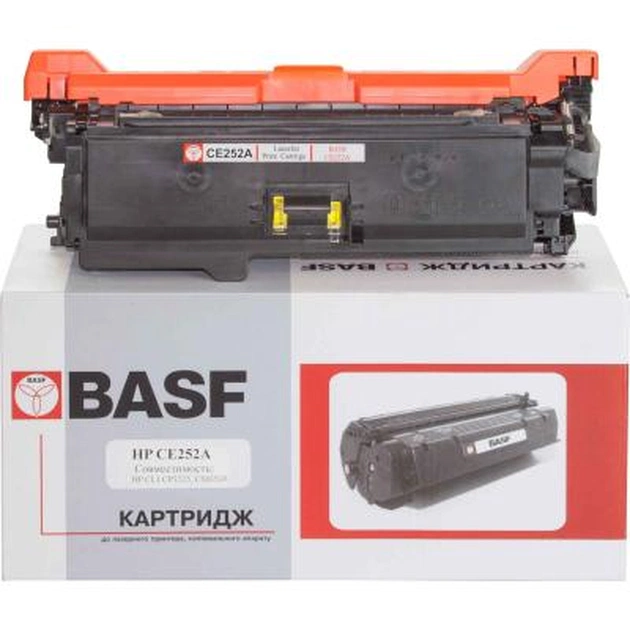 Картридж BASF для HP CLJ CM3530/CP3525 аналог CE252A Yellow (KT-CE252A) - изображение 1