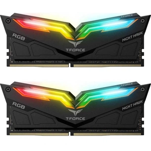 Модуль пам'яті для комп'ютера DDR4 16GB (2x8GB) 4000 MHz T-Force Night Hawk RGB Black Team (TF1D416G4000HC18JDC01) зображення 1