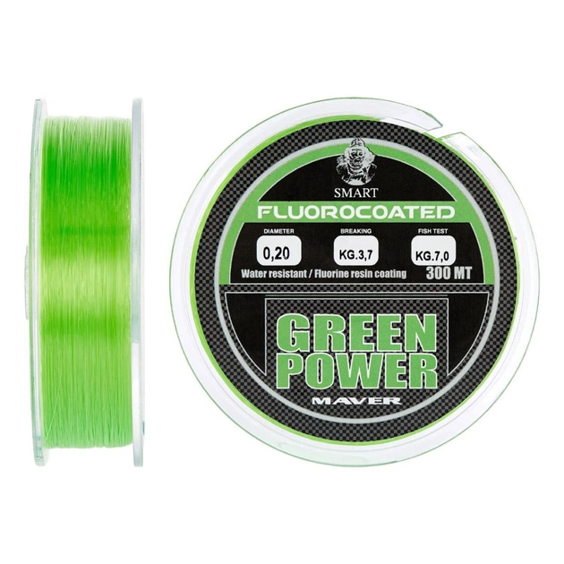 Леска Smart Green Power Fluorine 300m 0.20mm 3.7kg (1300.30.71) - изображение 1