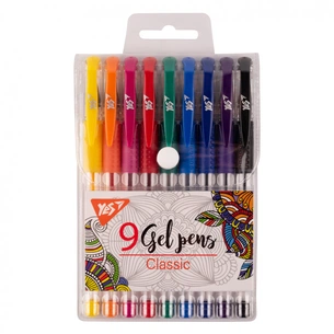 Ручка гелева Yes набір Classic 9 штук (420430) зображення 1