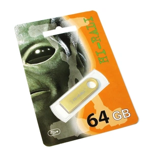 USB флеш накопичувач Hi-Rali 64GB Shuttle Series Gold USB 2.0 (HI-64GBSHGD) зображення 1