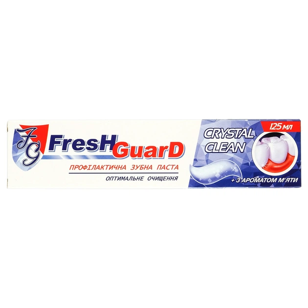 Зубная паста Fresh Guard Crystal Clean 125 мл (3800031756047) - изображение 1