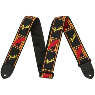 Ремінь для гітари Fender Strap 2" Monogrammed Black/Yellow/Red (20515) зображення 1