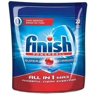 Таблетки для посудомийних машин Finish ALL IN 1 22 шт (5900627073249) зображення 1