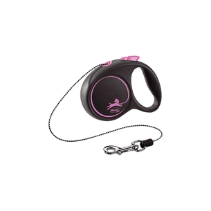 Повідець для собак Flexi Black Design XS трос 3 м (рожевий) (4000498033210) зображення 1