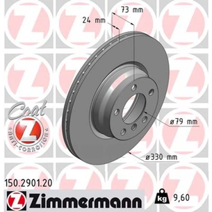 Гальмівний диск ZIMMERMANN 150.2901.20 зображення 1