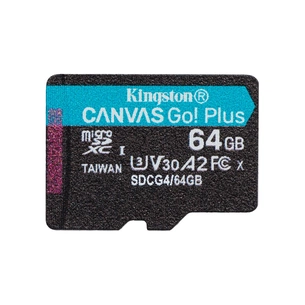 Карта пам'яті Kingston 64GB microSDXC сlass 10 UHS-I U3 V30 A2 Canvas Go Plus G4 (SDCG4/64GBSP) зображення 1