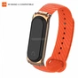 Ремінець до фітнес браслета Armorstandart Carbon Silicone Series для Xiaomi Mi Band 4/3 Orange (ARM55197) - зменшене зображення 1