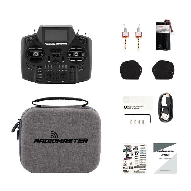 Пульт управління для дрона RadioMaster GX12 radio ExpressLRS Edge XT M2 (HP0157.0094-BLK) - зображення 6