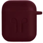 Чохол для навушників 2E для Apple AirPods Pure Color Silicone Imprint 1.5 мм Marsala (2E-AIR-PODS-IBSI-1.5-M) - зменшене зображення 1
