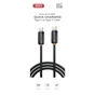 Дата кабель USB-C to USB-C 1.0m 27W black XO (XO-CB-300CC-BK) - уменьшенное изображение 2