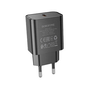 Зарядний пристрій BOROFONE BA71A Power USB-C PD20W Black (6974443387957) зображення 1