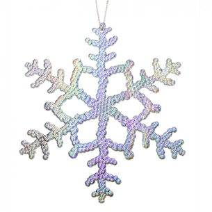 Ялинкова іграшка Novogod`ko Сніжинка 30 см Пластик Перламутр (974872) picture 1