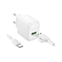 Зарядное устройство BOROFONE 1xUSB QC3.0 18W + cable UAB-A to USB-C BAS42A white (6941991113802) - уменьшенное изображение 2