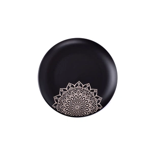 Тарілка Limited Edition Kora 20.5 см Десертна Чорна (JH2068-1) зображення 1