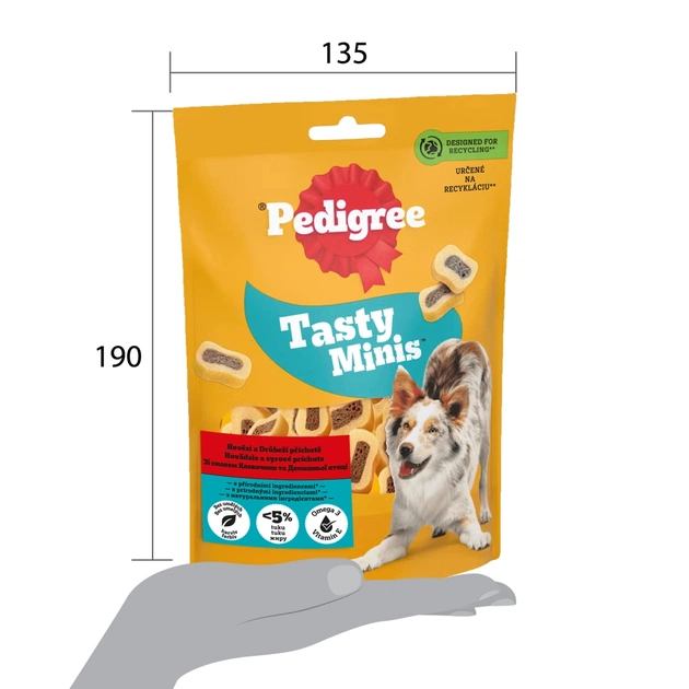 Ласощі для собак Pedigree Tasty Minis з яловичиною та домашньою птицею 155 г (5998749133767) - picture 3
