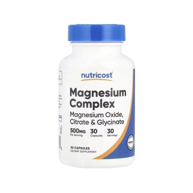 Вітамінно-мінеральний комплекс Nutricost Магнієвий комплекс, 500 мг, Magnesium Complex, 30 капсул (NCS57408) - зображення 1