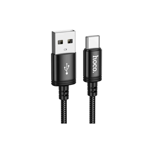 Дата кабель USB 2.0 AM to USB-C 3.0m X91 Radiance black HOCO (6931474788726) - изображение 1