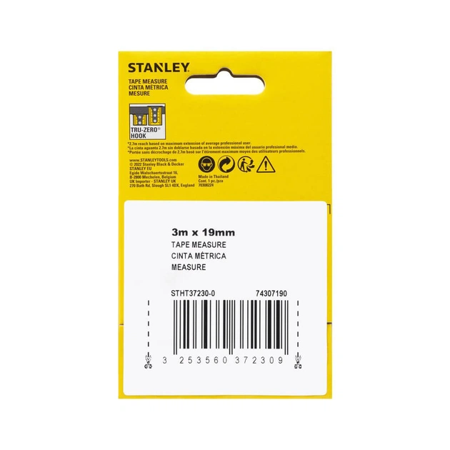 Рулетка Stanley CONTROL-LOCK, 3мх19мм, у прогумованому корпусі, з двосторонньою шкалою (STHT37230-0) - picture 6