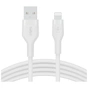 Дата кабель USB 2.0 AM to Lightning 1.0m SILICONE white Belkin (CAA008BT1MWH) - зменшене зображення 1