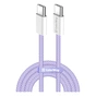 Дата кабель USB-C to USB-C 1.0m 60W 3.0А purple ColorWay (CW-CBPDCC061-PU) - preview 1