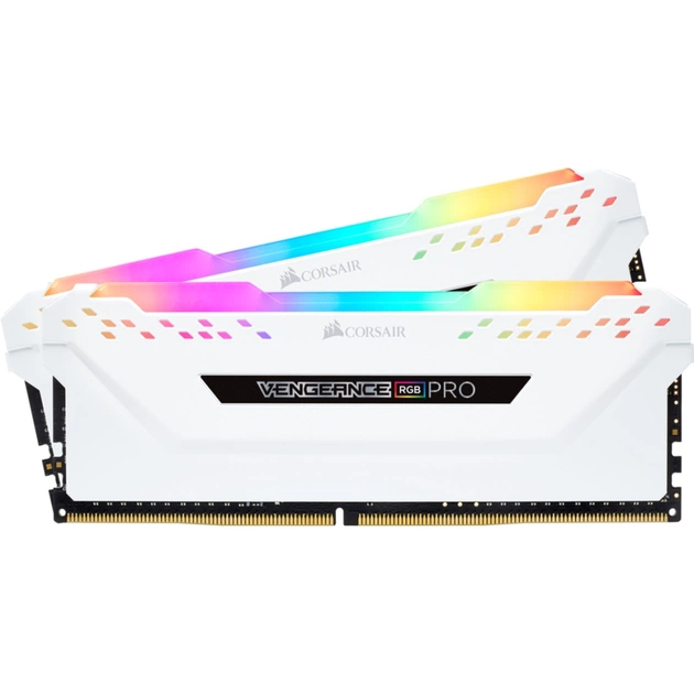 Модуль пам'яті для комп'ютера DDR4 32GB (2x16GB) 3200 MHz Vengeance RGB PRO SL Corsair (CMH32GX4M2E3200C16W) - зображення 1