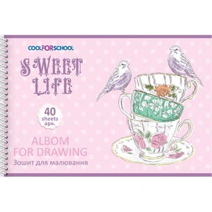 Альбом для малювання Cool For School на пружині NATURE, 40аркушів 100г/м2 (CF60904-03) зображення 1