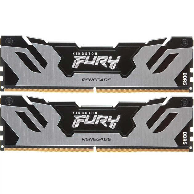 Модуль пам'яті для комп'ютера DDR5 32GB (2x16GB) 7600 MHz Renegade Silver XMP Kingston Fury (ex.HyperX) (KF576C38RSK2-32) - зображення 1