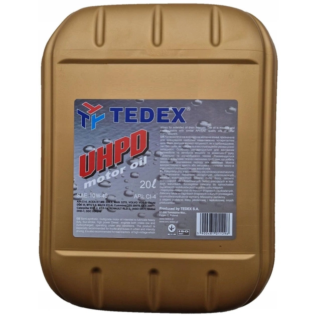 Моторное масло TEDEX UHPD MOTOR OIL CI-4 10W40 - 20л - изображение 1