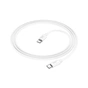 Дата кабель USB-C to USB-C 1.0m Magic silicone PD 60W X87 white HOCO (6931474783264) - зменшене зображення 4
