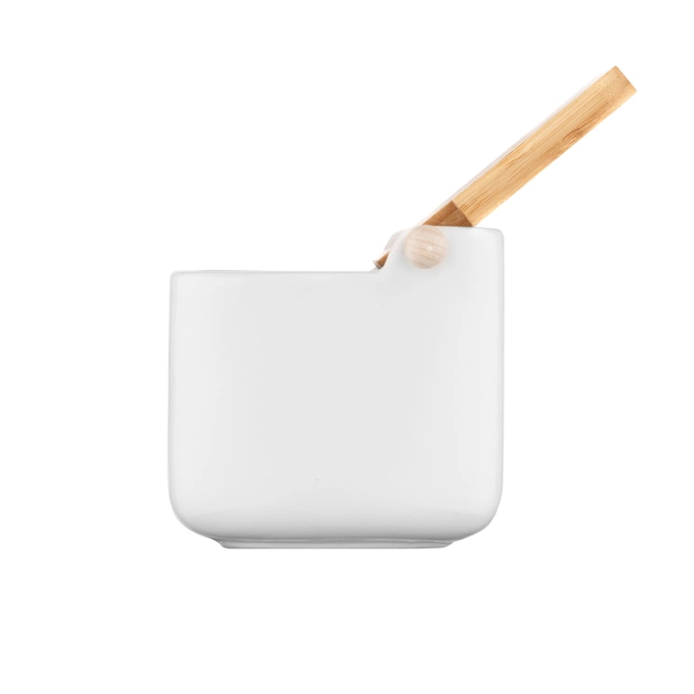 Цукорниця Ardesto Midori 12х12х11см, 840мл, кераміка, бамбук, біла (AR0907W) - picture 6