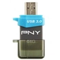 USB флеш накопичувач PNY flash 64GB Duo-Link OU3 OTG USB 3.0 (FDI64GOTGOU3G-EF) - зменшене зображення 4