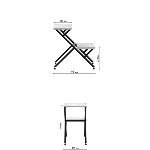 Підставка для квітів Richman Течія – 2 полички (R00000042824) - picture 8