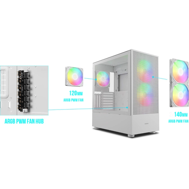 Корпус для ПК Gamdias TALOS M3 MESH WH (4711514500905) - picture 10