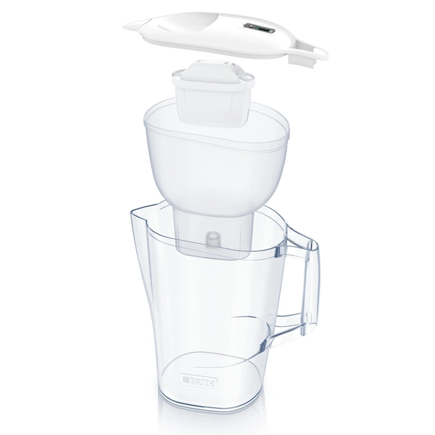 Фільтр-глечик Brita Aluna Memo MXPro 2.4л (1.4л очищеної води) з фільтр-картриджем 3шт, білий (1053054) - picture 2