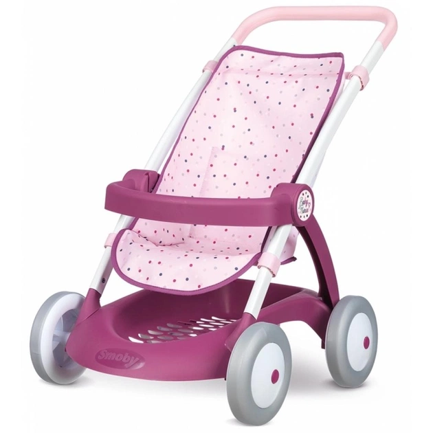Коляска для ляльок Smoby Baby Nurse Прованс Прогулянка з кошиком (254003) - изображение 1