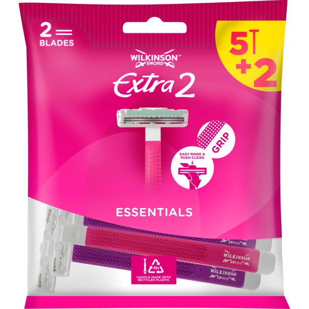 Бритва Wilkinson Sword Extra 2 Essentials Beauty 5+2 шт. (4027800576128) - изображение 1