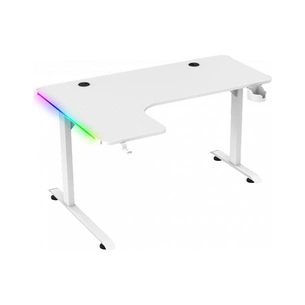 Комп'ютерний стіл GT Racer T-1217 White (T-1217 (160x60-100x73) White) зображення 1